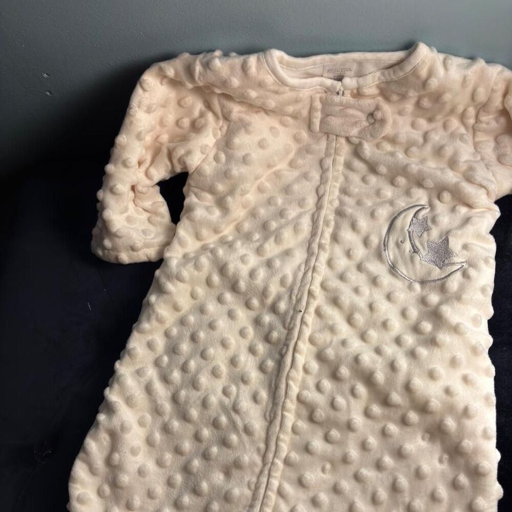 Kyle-deena Cream and Pink Sleepsuits-babygrows